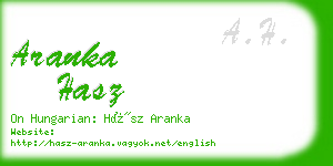 aranka hasz business card